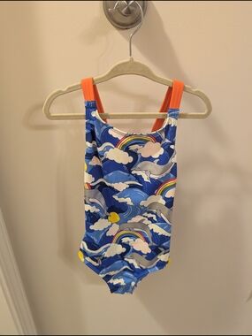 Mini Boden 4-5y Rainbow, Cloud & Dolphin One-Piece Swim Suit